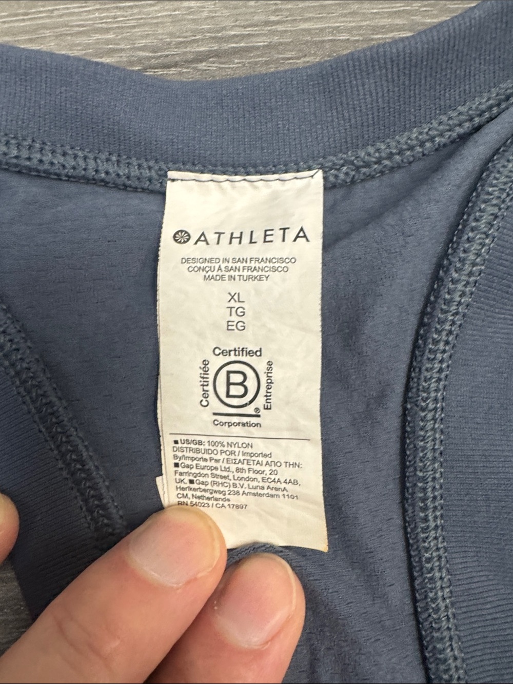 Athleta Slate Blue Racerback Performance Tank - Picture 2 of 15